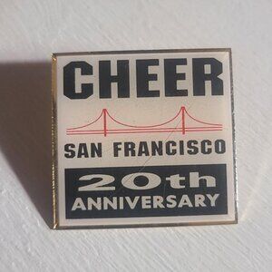 Cheer San Francisco Vintage 20th Anniv Lapel Pin